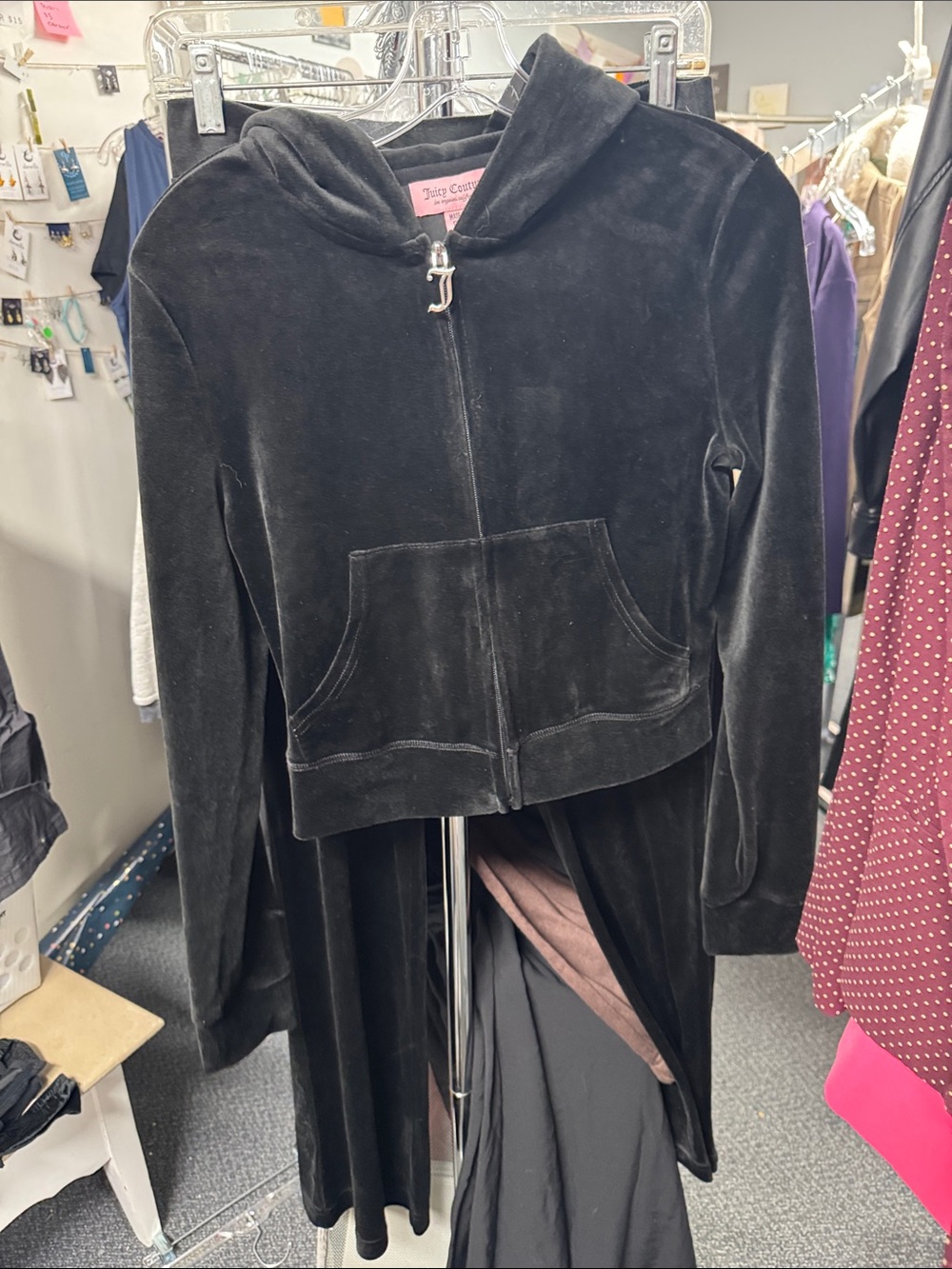 Juicy couture velour two piece set S // 092099